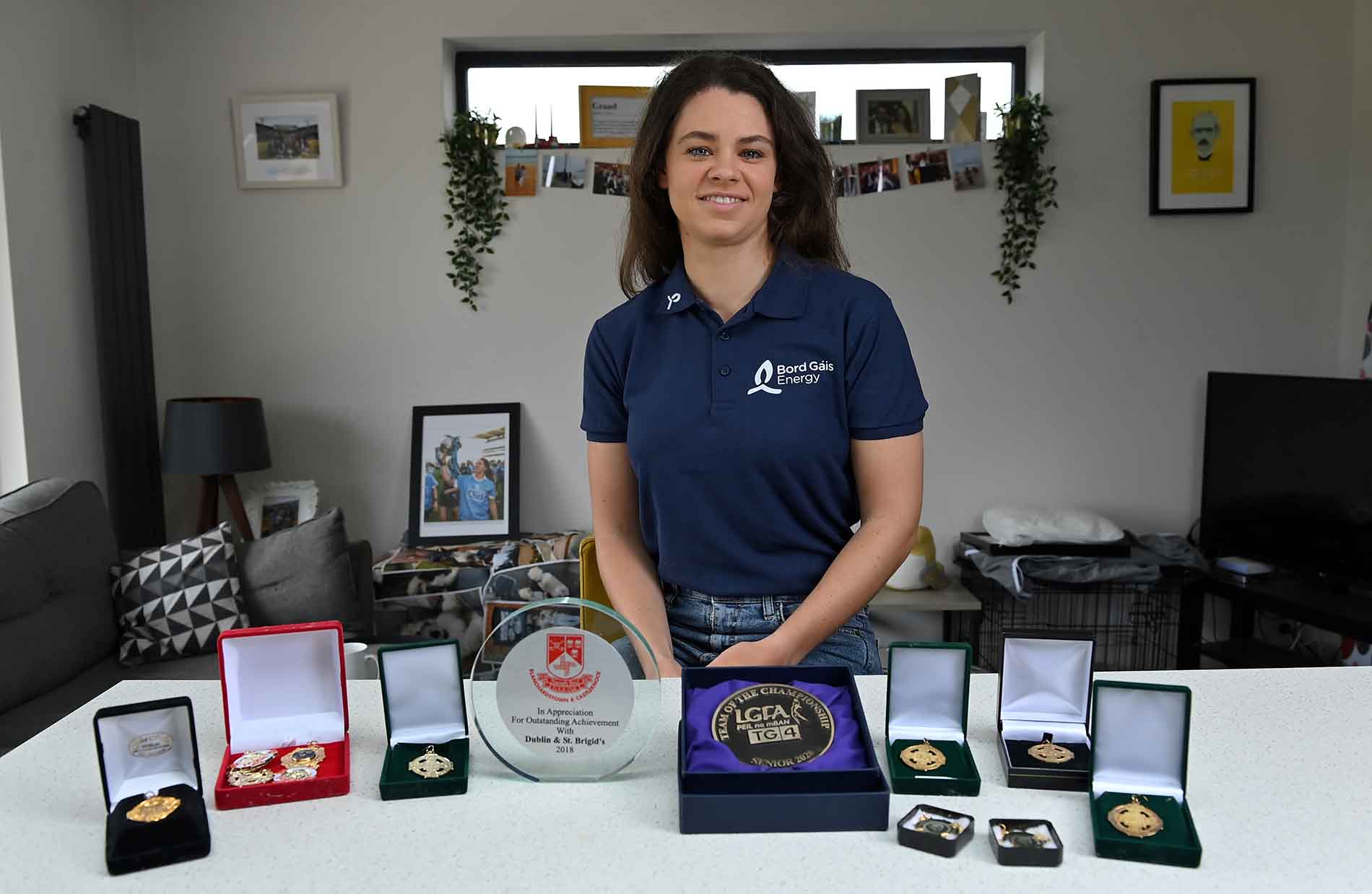 A photo of Noelle Healy with her awards.